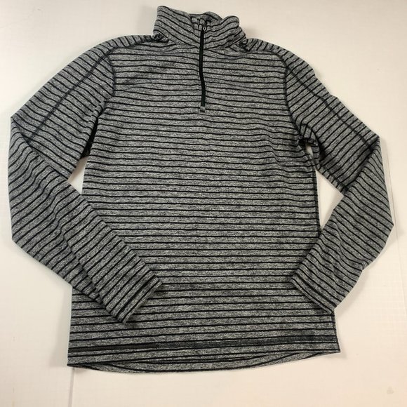 Lululemon Surge Warm 1/2 Zip, Raven Stripe, Medium - Picture 1 of 13
